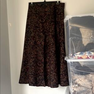 Brown Maxi A-Line Skirt for Cocktail Events